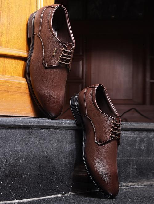 men brown lace-up derby - 22029193 - Very Small Image - 1