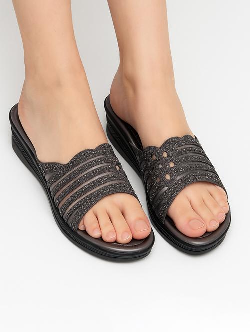 women embellished slip on wedges - 22029560 - Very Small Image - 1