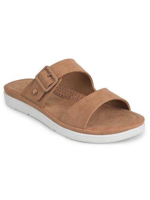 women solid slip on flat sandal - 22030143 - Very Small Image - 1