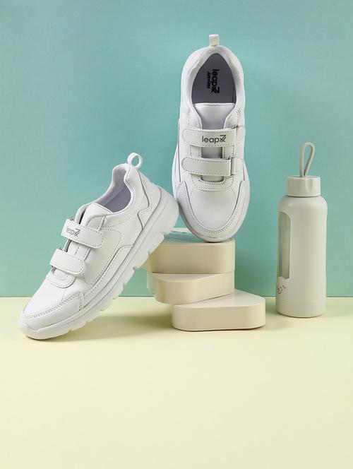 boys solid velcro uniform shoes - 22030335 - Very Small Image - 1