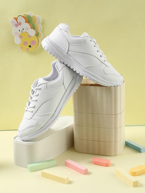 kids solid lace up uniform shoes - 22030367 - Very Small Image - 1