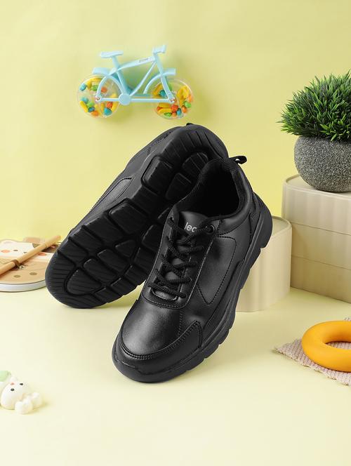 boys solid lace up uniform shoes - 22030385 - Very Small Image - 1