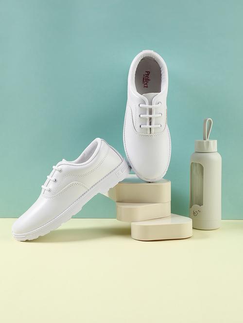kids solid lace up unfiorm shoes - 22030409 - Very Small Image - 1