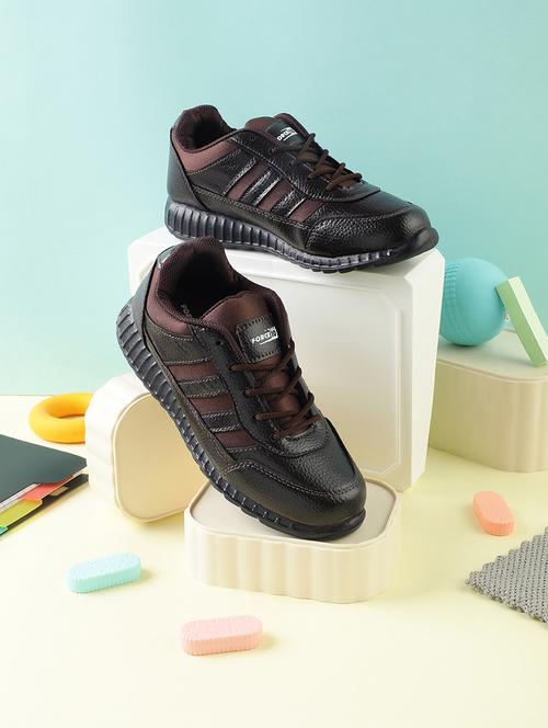 kids solid lace up shoes - 22030426 - Very Small Image - 1