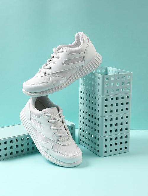 kids solid lace up uniform shoes - 22030429 - Very Small Image - 1
