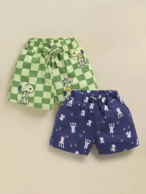 kids pack of 2 printed mid rise shorts - 22033873 - Very Small Image - 1