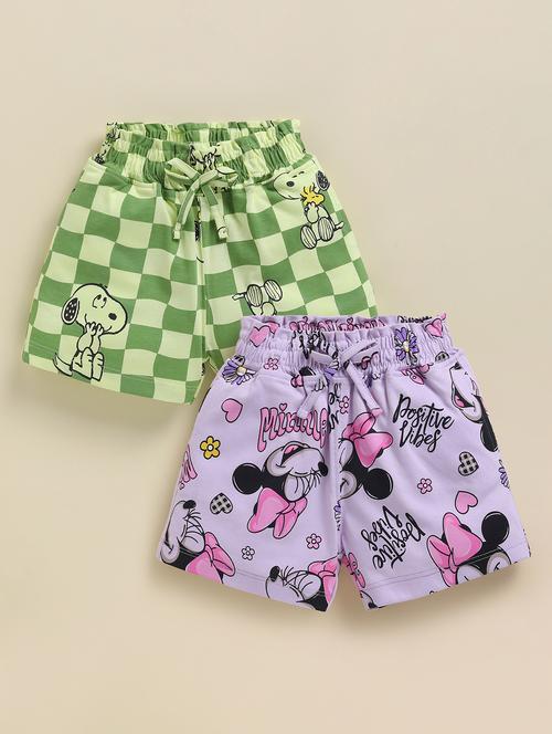 kids pack of 2 printed mid rise shorts - 22033877 - Very Small Image - 1
