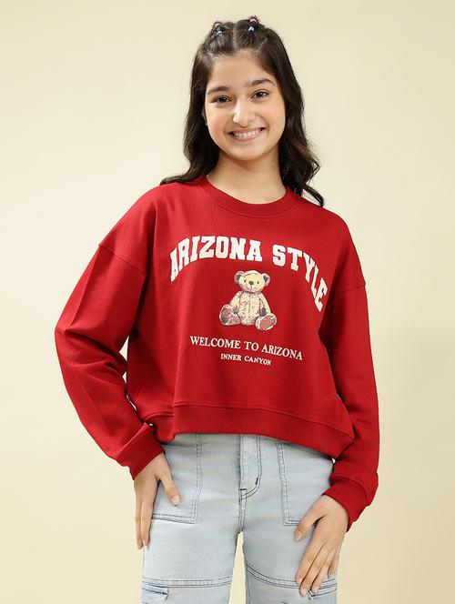 girls printed long sleeve sweatshirt - 22036947 - Very Small Image - 1