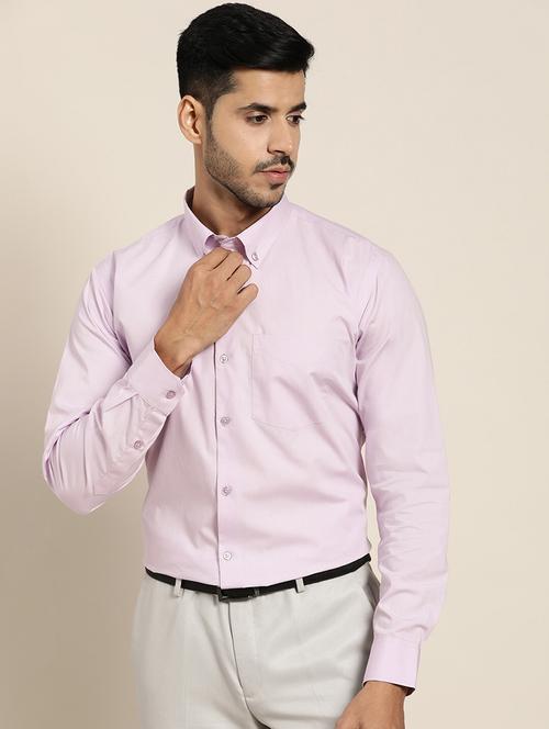 men solid collared long sleeve shirt - 22039073 - Very Small Image - 1