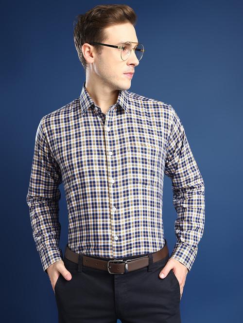 men checkered collared long sleeve shirt - 22039713 - Very Small Image - 1