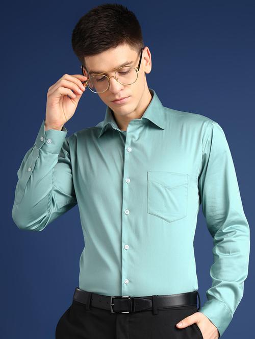 men solid collared long sleeve shirt - 22039715 - Very Small Image - 1