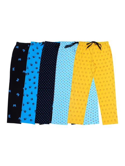 boys pack of 5 printed mid rise pyjamas - 22050671 - Very Small Image - 1