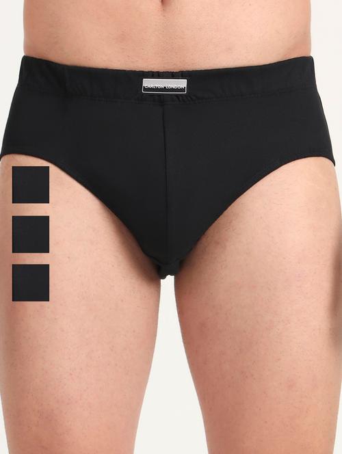 men pack of 3 solid mid rise briefs - 22051740 - Very Small Image - 1
