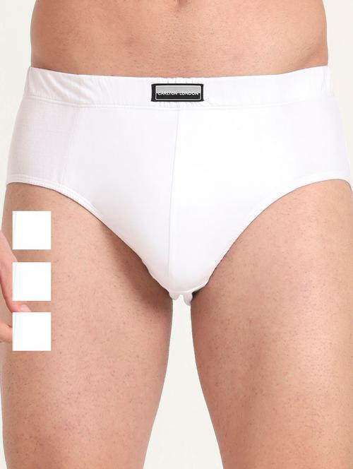 men pack of 3 solid mid rise briefs - 22051744 - Very Small Image - 1