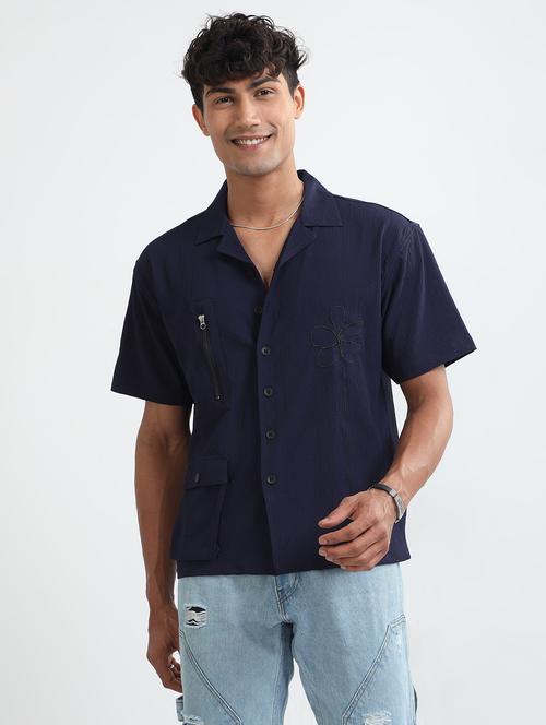 men solid short sleeve regular fit shirt - 22052078 - Very Small Image - 1