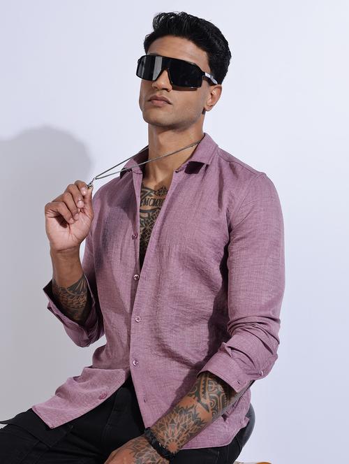 men solid collared long sleeve regular fit shirt - 22052189 - Very Small Image - 1