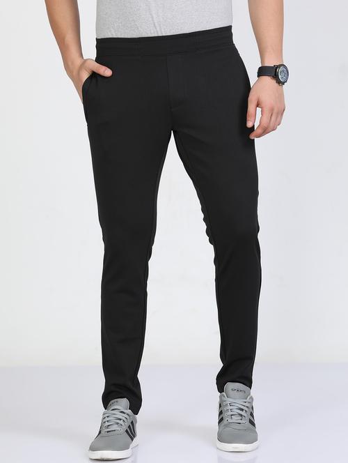men solid mid rise slim fit track pant - 22052328 - Very Small Image - 1