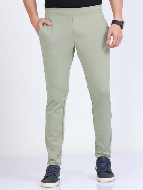 men solid mid rise slim fit track pant - 22052330 - Very Small Image - 1