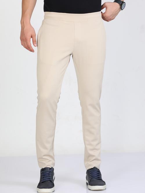 men solid mid rise slim fit track pant - 22052331 - Very Small Image - 1