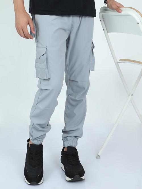 men solid mid rise regular fit cargo - 22052379 - Very Small Image - 1