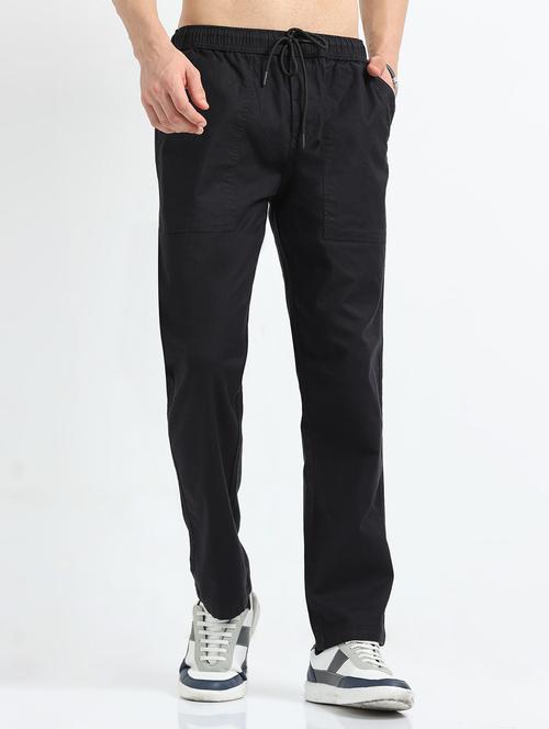 men solid mid rise straight fit chinos - 22052416 - Very Small Image - 1