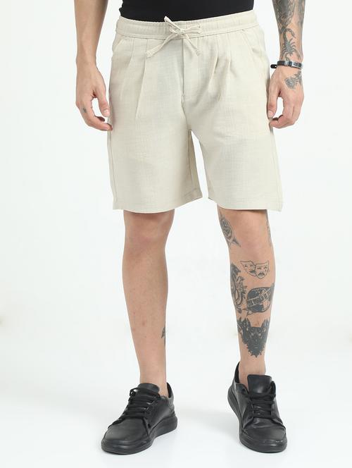 men solid mid rise regular fit short - 22052635 - Very Small Image - 1