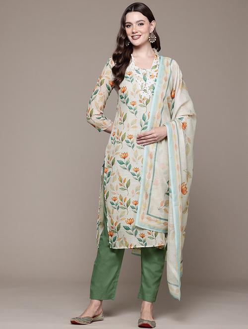 women three quarter sleeve kurta pant with dupatta set - 22057993 - Very Small Image - 1