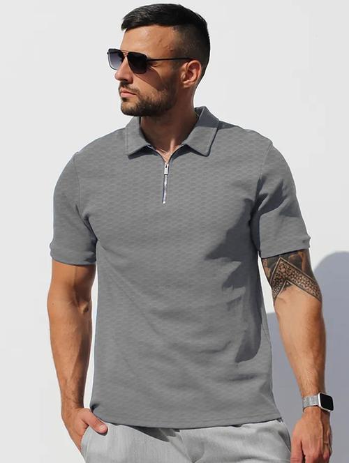 men solid short sleeve regular fit polo t-shirt - 22059344 - Very Small Image - 1