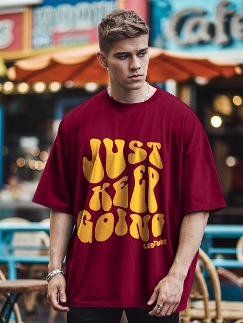 men pack of 2 printed short sleeve oversized fit t-shirt - 22059384 - Very Small Image - 1
