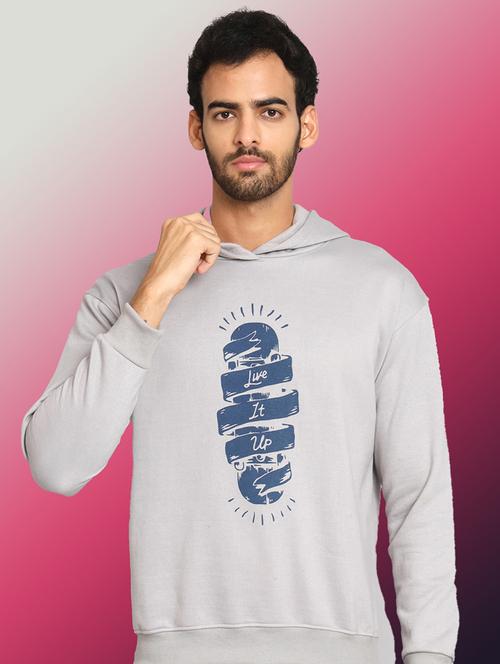 men printed long sleeve hooded sweatshirt - 22061719 - Very Small Image - 1