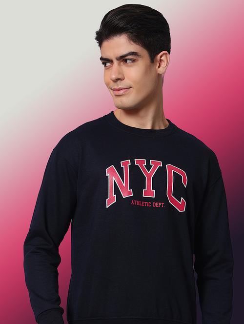 men chest print long sleeve regular fit sweatshirt - 22061758 - Very Small Image - 1