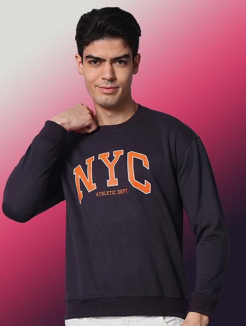 men chest print long sleeve regular fit sweatshirt - 22061769 - Very Small Image - 1