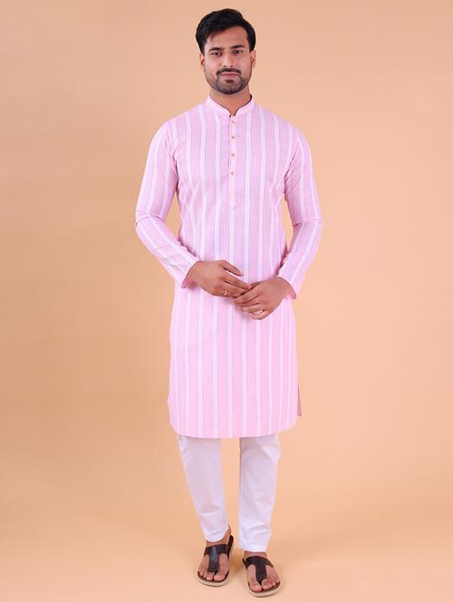 men mandarin neck kurta pyjama ethnic wear set - 22061839 - Very Small Image - 1