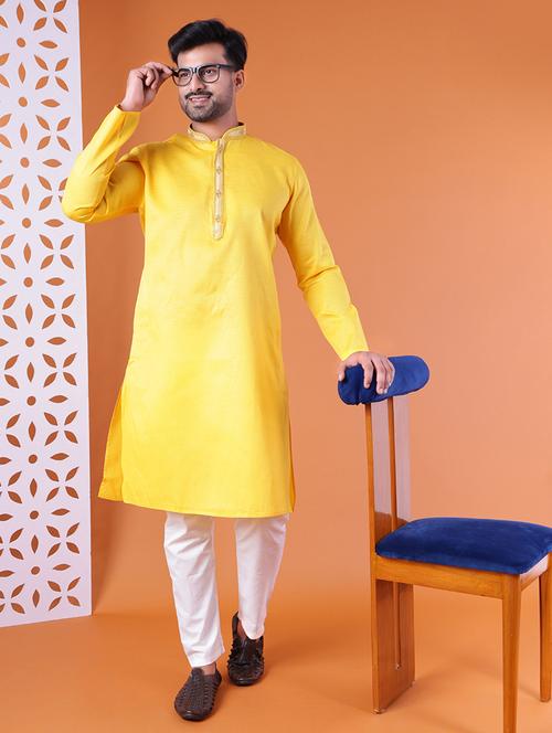 men mandarin neck kurta pyjama ethnic wear set - 22061885 - Very Small Image - 1
