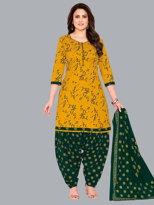 women printed unstitched salwar suit set - 22065959 - Very Small Image - 1