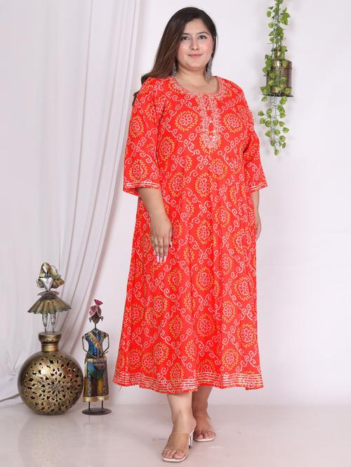 women plus size printed mandarin neck dress - 22076726 - Very Small Image - 1