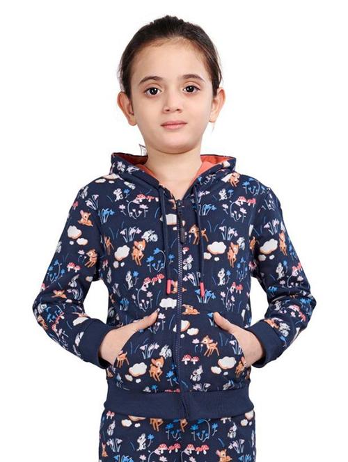 girls printed long sleeve hooded sweatshirt - 22083299 - Very Small Image - 1