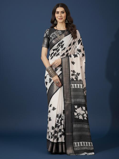 women printed casual wear saree with blouse - 22105964 - Very Small Image - 1