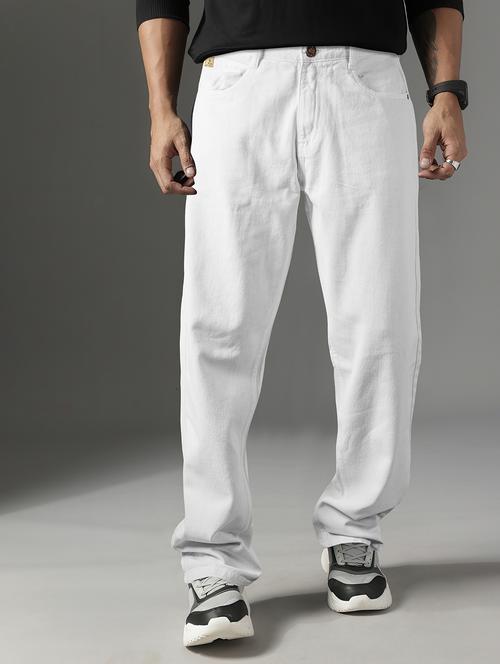 men plain mid rise full length jean - 22141601 - Very Small Image - 1
