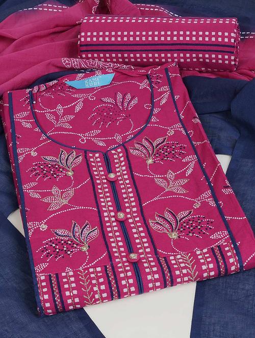 women printed unstitched suit set - 22142482 - Very Small Image - 1