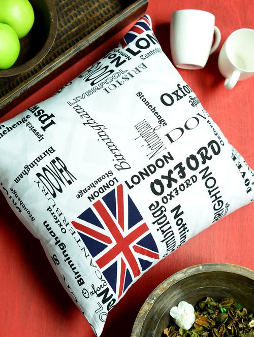 english white square cushion cover - 22939 - Very Small Image - 1