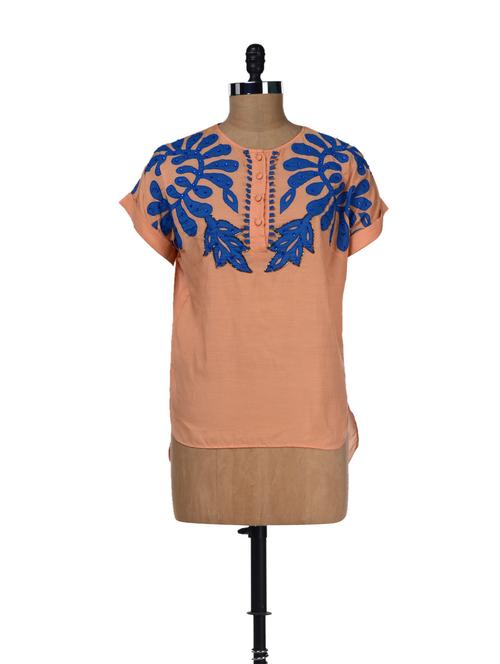 patchwork orange top - 26759 - Very Small Image - 1