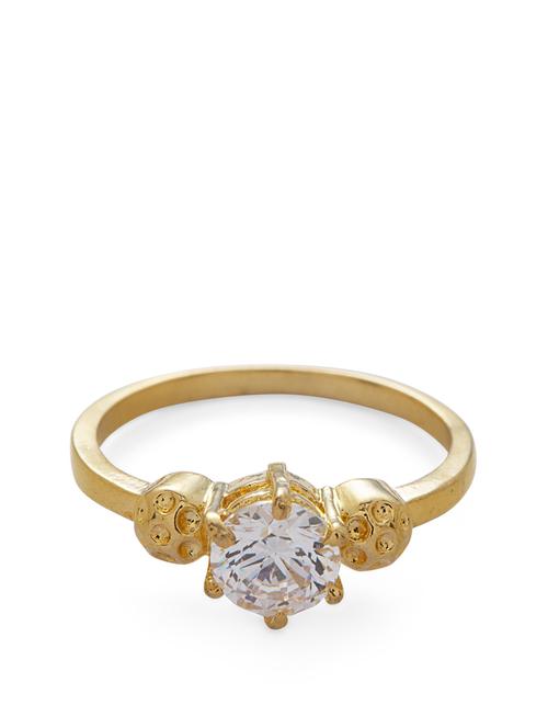 trendy carved gold ring - 28365 - Very Small Image - 1