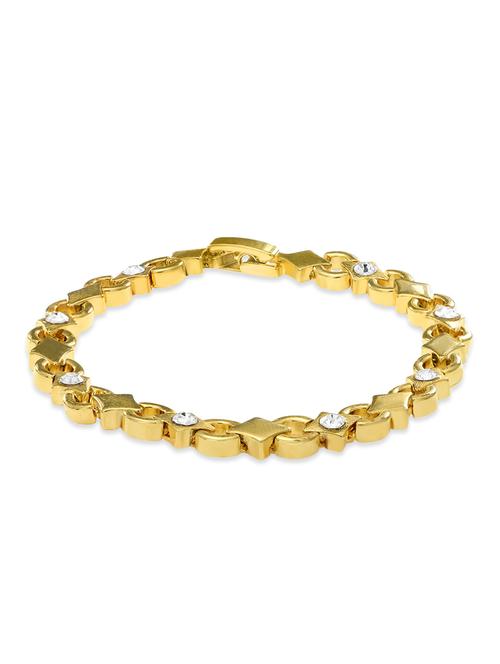 rich gold bracelet with stone work - 28370 - Very Small Image - 1