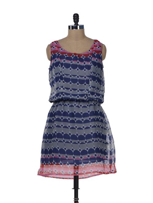 cute geometric print dress - 29002 - Very Small Image - 1