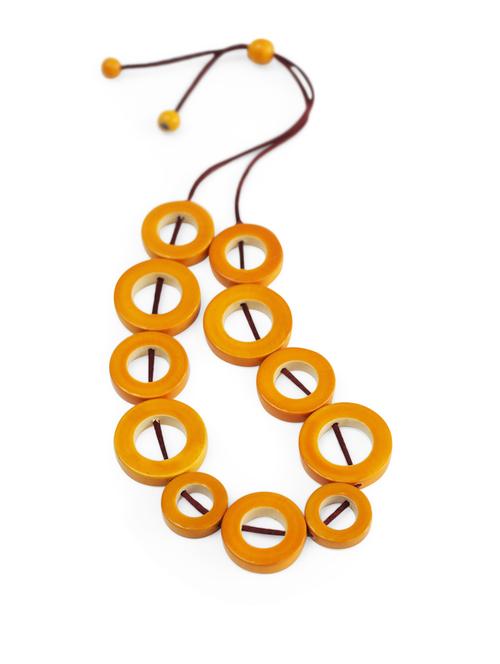 yellow concentrics neckpiece - 29507 - Very Small Image - 1