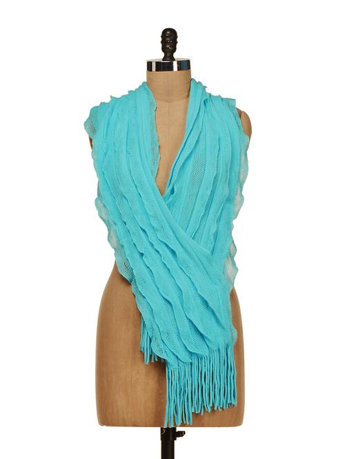 warm sky blue scarf - 31691 - Very Small Image - 1
