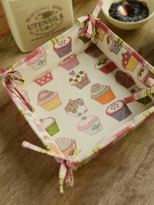 cup cakes print bread basket - 32520 - Very Small Image - 1