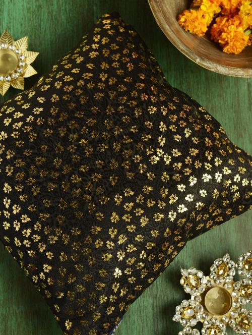 cushion cover in black and gold - 32963 - Very Small Image - 1