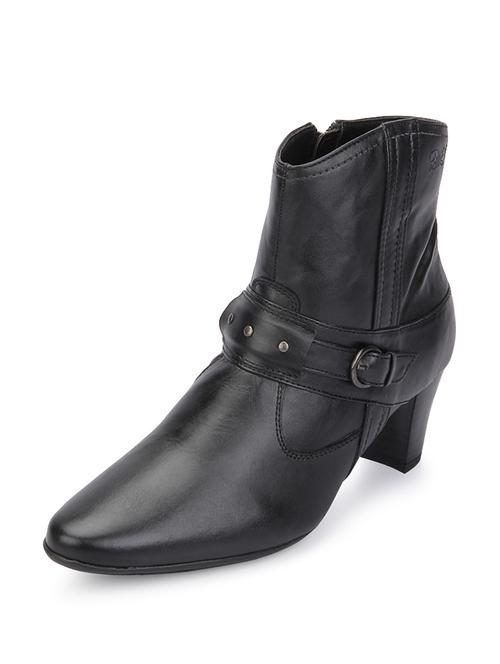 black leather ankle boots - 40730 - Very Small Image - 1